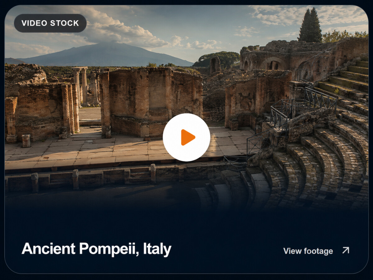 Ancient Pompeii, Italy video stock thumbnail