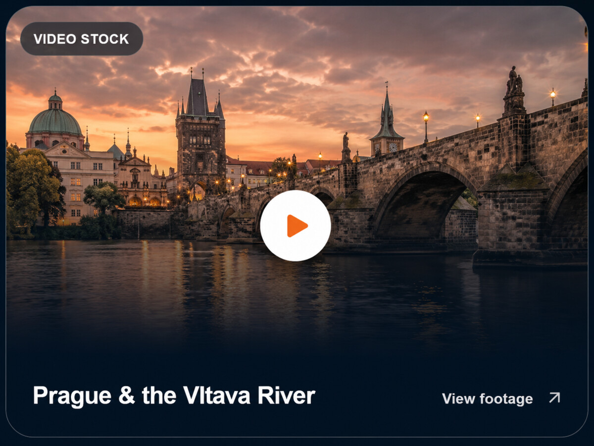 Prague & the Vltava River video stock thumbnail