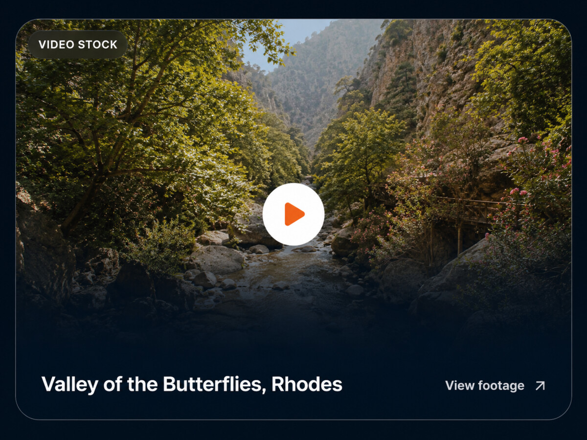 Valley of the Butterflies, Rhodes video stock thumbnail