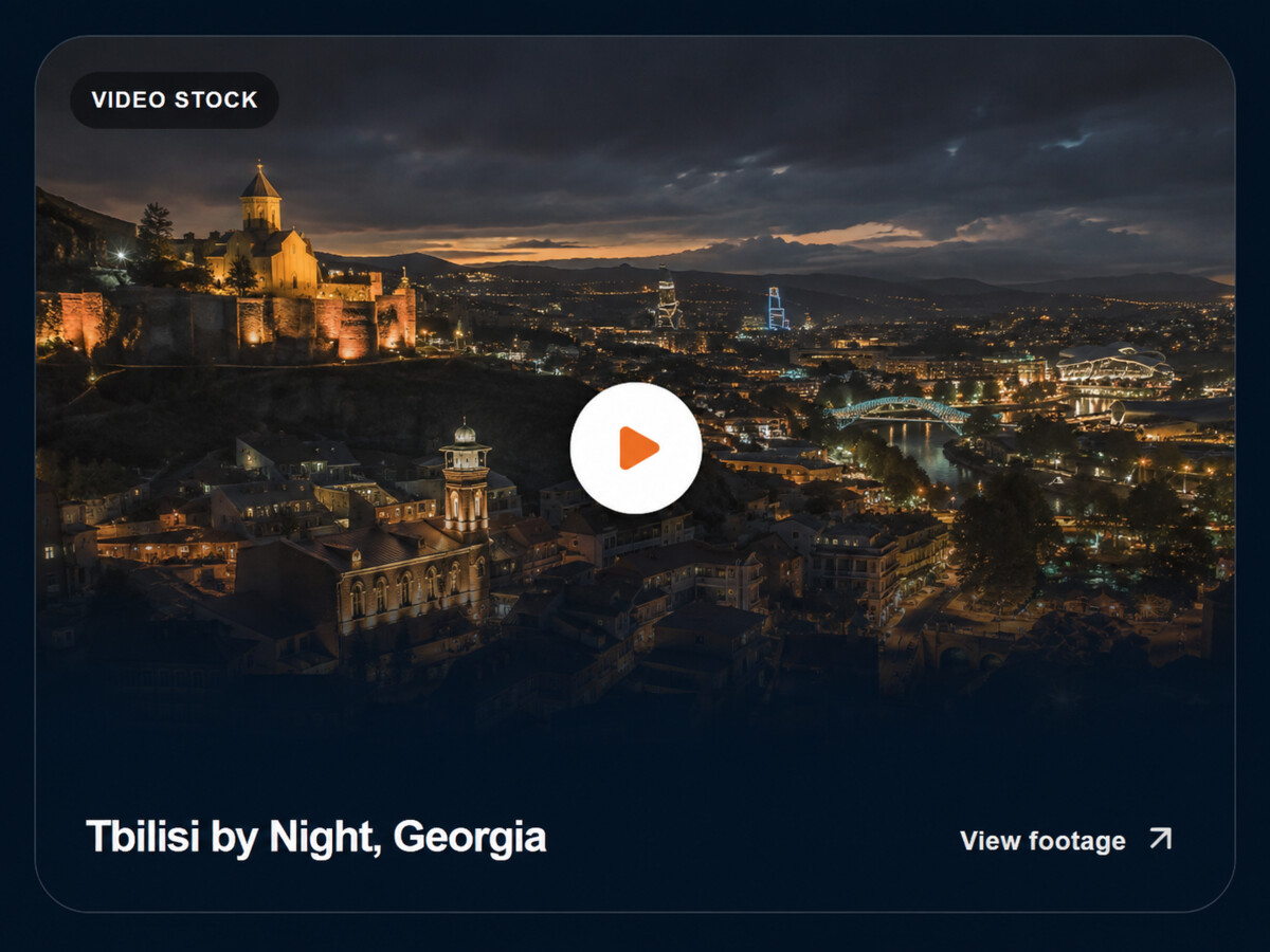 Tbilisi by Night, Georgia video stock thumbnail